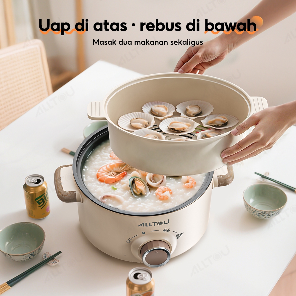 ALLTOU multi cooker untuk mengukus dan merebus sekaligus