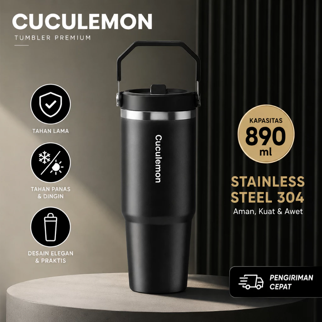 CucuLemon tumbler premium 890 ml stainless steel 304